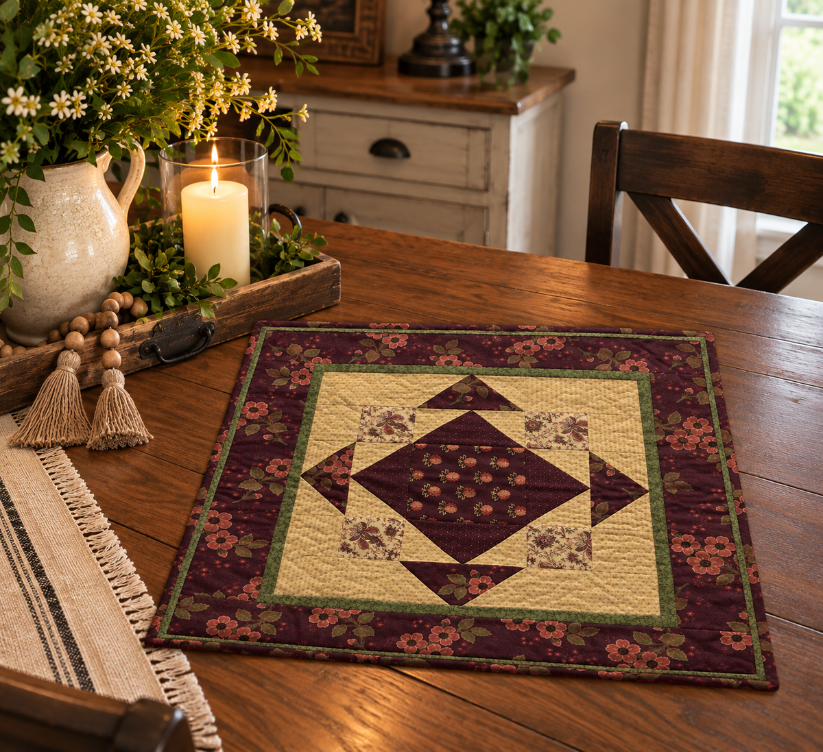 Cornerstone — Quilted Wall Hanging & Table Mat