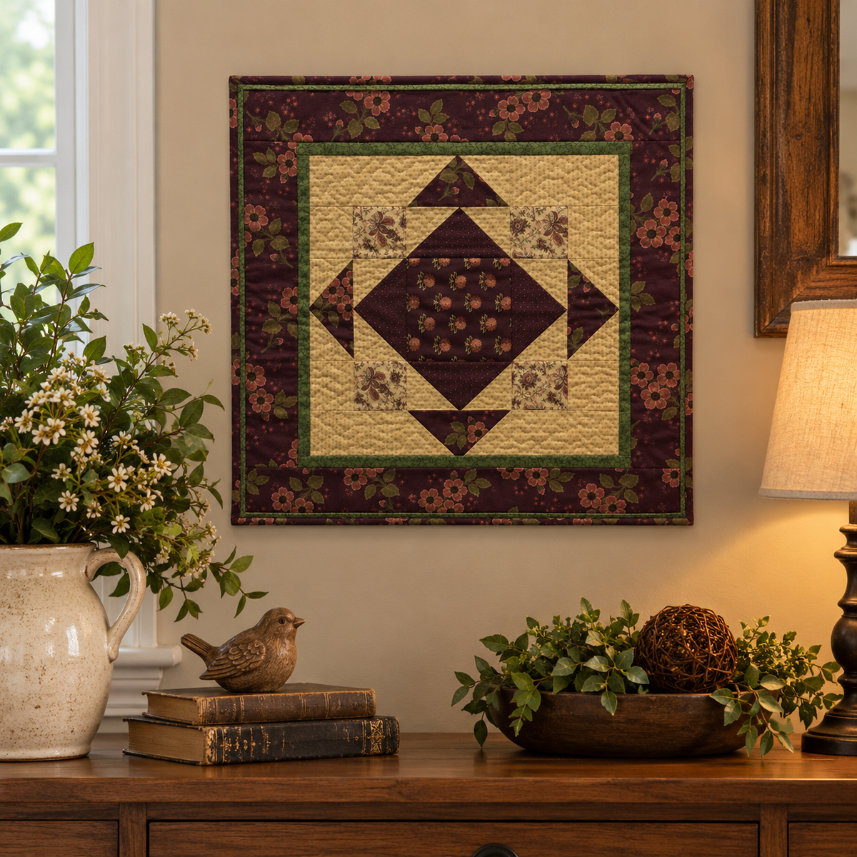 Cornerstone — Quilted Wall Hanging & Table Mat