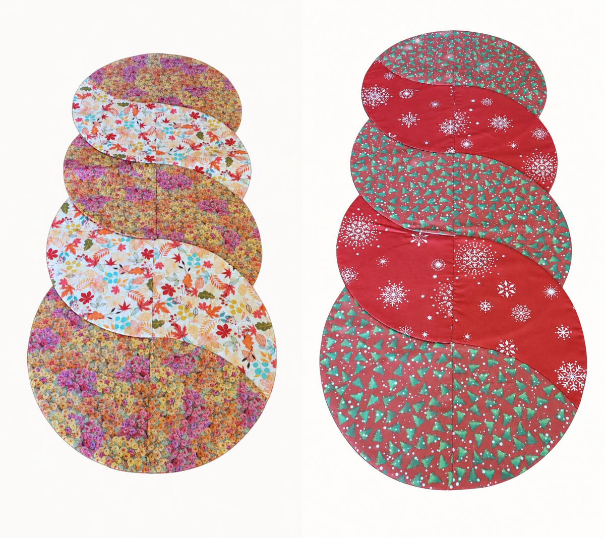Autumn / Christmas Tree–Reversible Twist Table Runner
