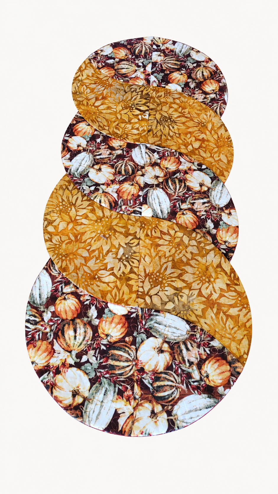 Fall Harvest/ Red and White Christmas–Reversible Twist Table Runner