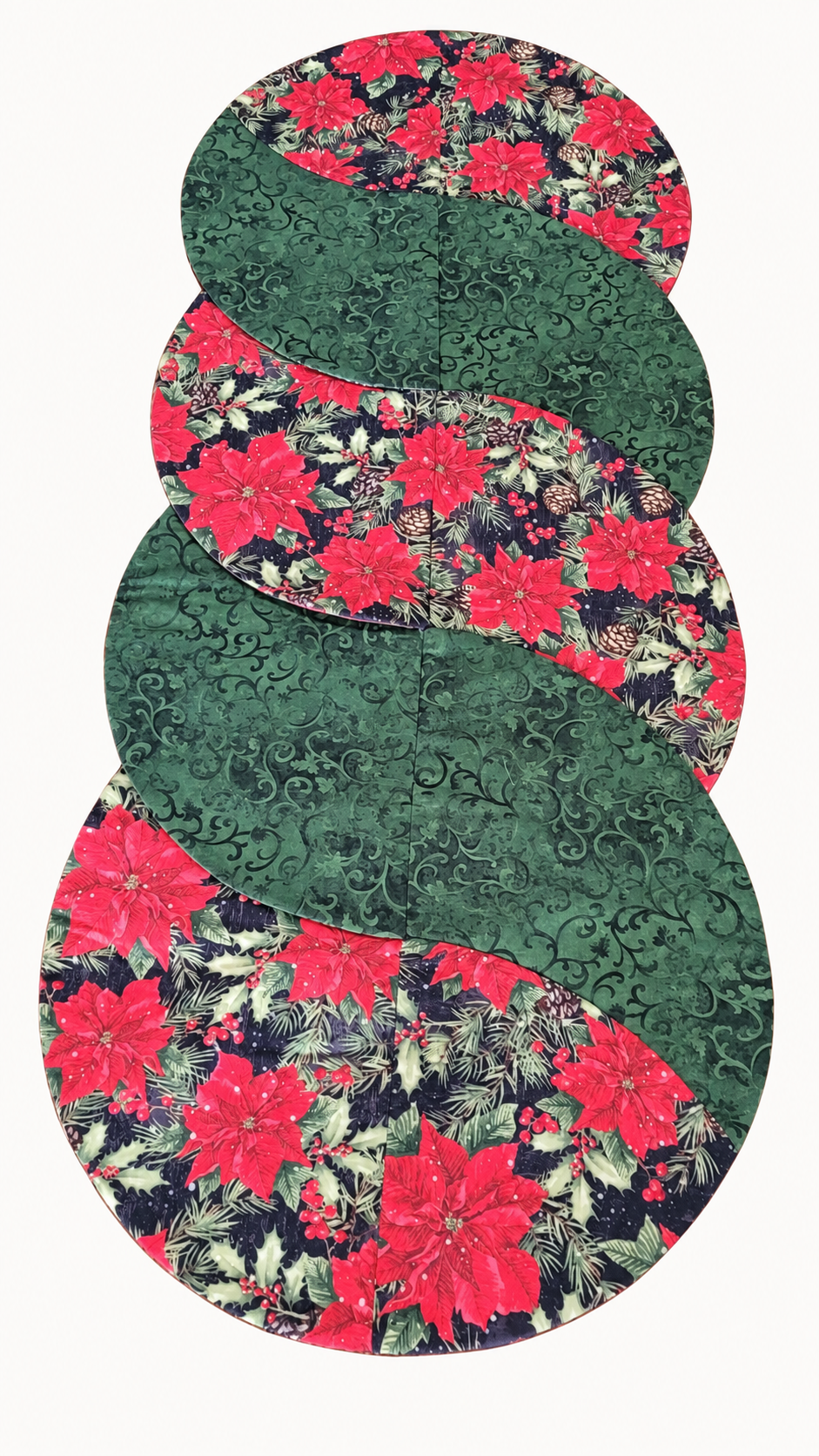 Thanksgiving/ Poinsettia Christmas–Reversible Twist Table Runner