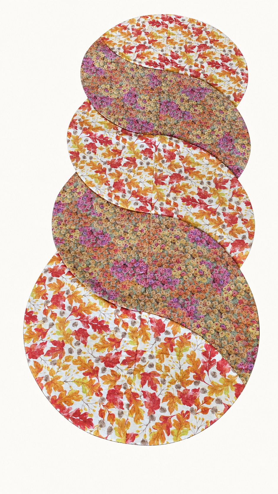Autumn Leaves / Vintage Santa–Reversible Twist Table Runner