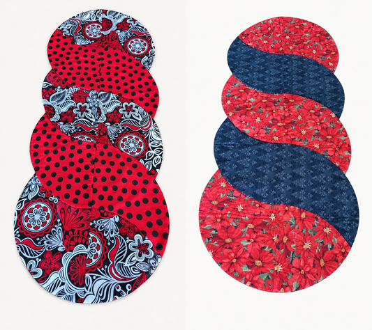 Poinsettia/ Valentine's –Reversible Twist Table Runner