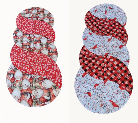 Santa/Cardinal –Reversible Twist Table Runner