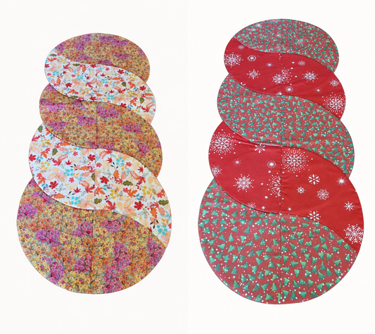 Autumn / Christmas Tree–Reversible Twist Table Runner