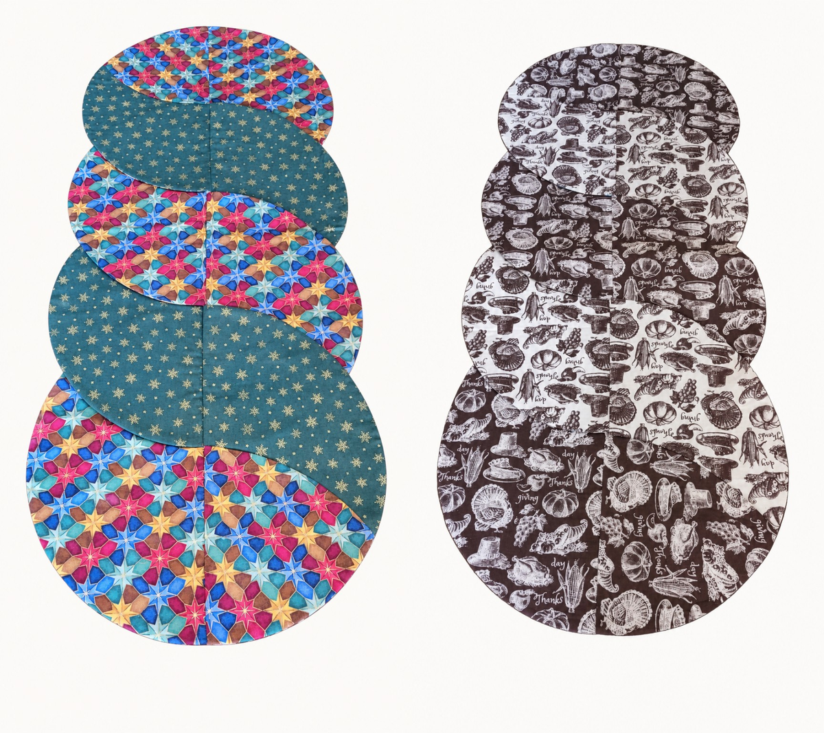 Vintage Thanksgiving / Twinkle Light Christmas–Reversible Twist Table Runner