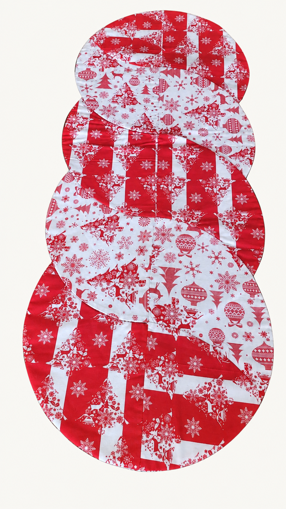 Thanksgiving Autumn/Red & White Christmas–Reversible Twist Table Runner