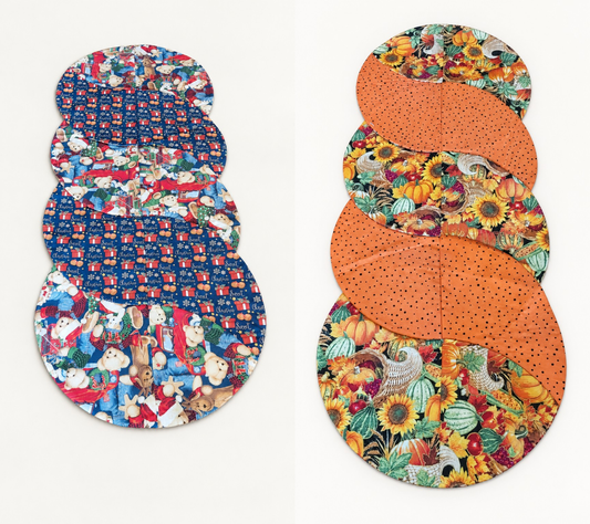 Christmas Teddy Bears/ Fall Harvest–Reversible Twist Table Runner