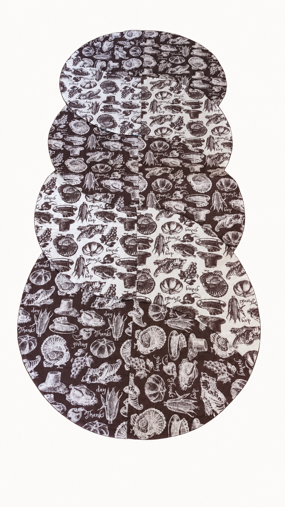 Vintage Thanksgiving / Twinkle Light Christmas–Reversible Twist Table Runner